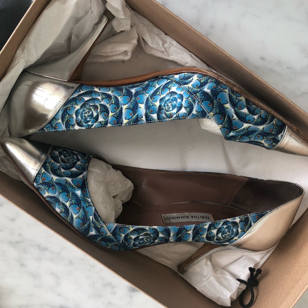 Fun Tabitha Simmons Print & Metallic Pump